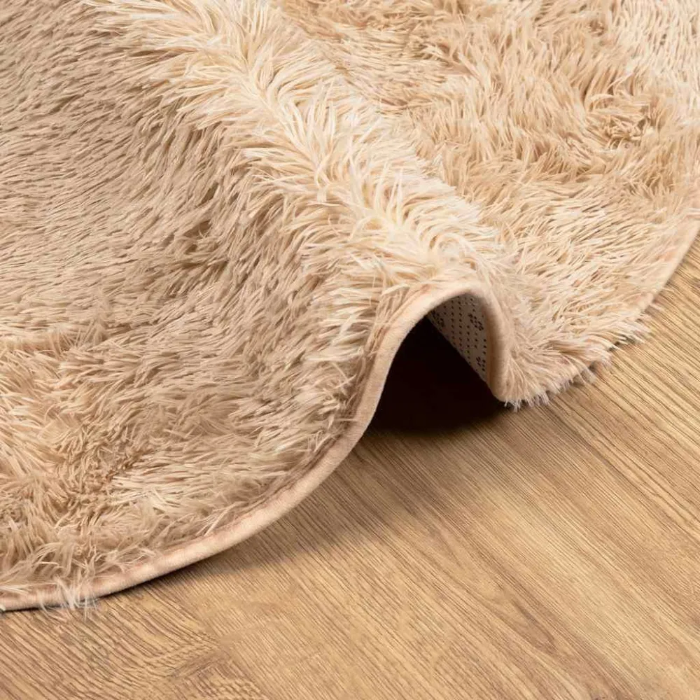 Tappeto Shaggy Pelo Vasto NAVARRA Beige 300x200 cm poliestere