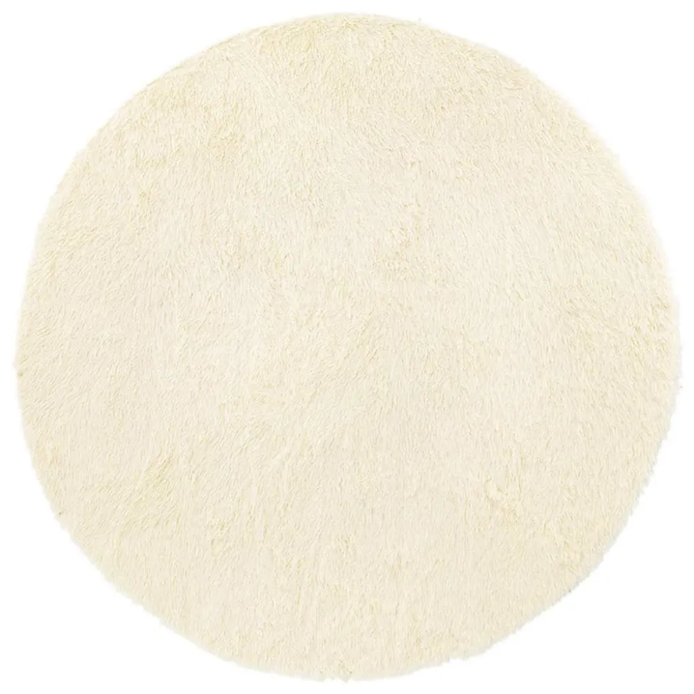 Tappeto Shaggy Pelo Vasto NAVARRA Crema 100x100 cm poliestere