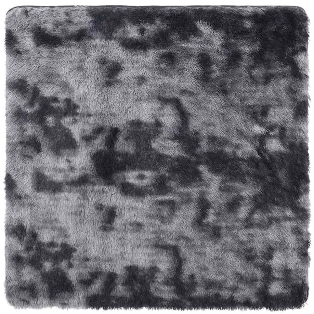 Tappeto Shaggy Pelo Vasto NAVARRA Grigio Scuro 120x120 cm
