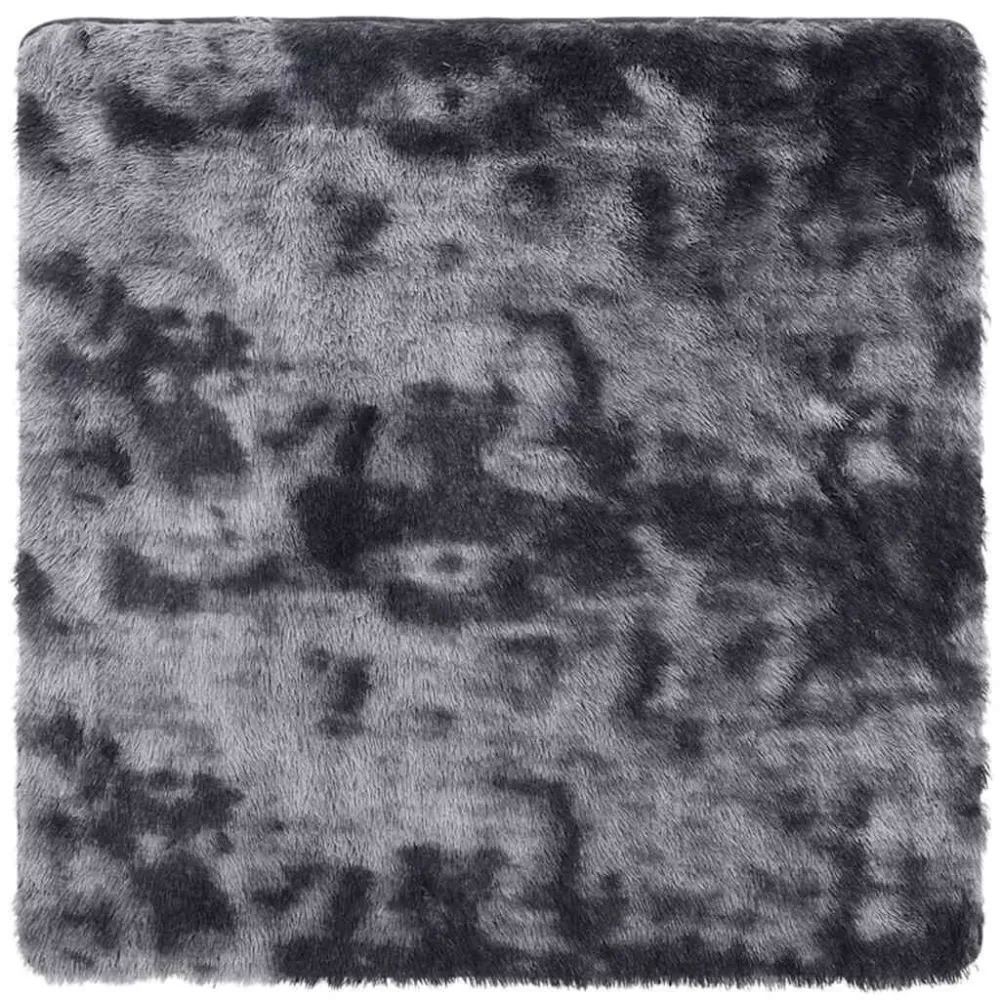 Tappeto Shaggy Pelo Vasto NAVARRA Grigio Scuro 120x120 cm