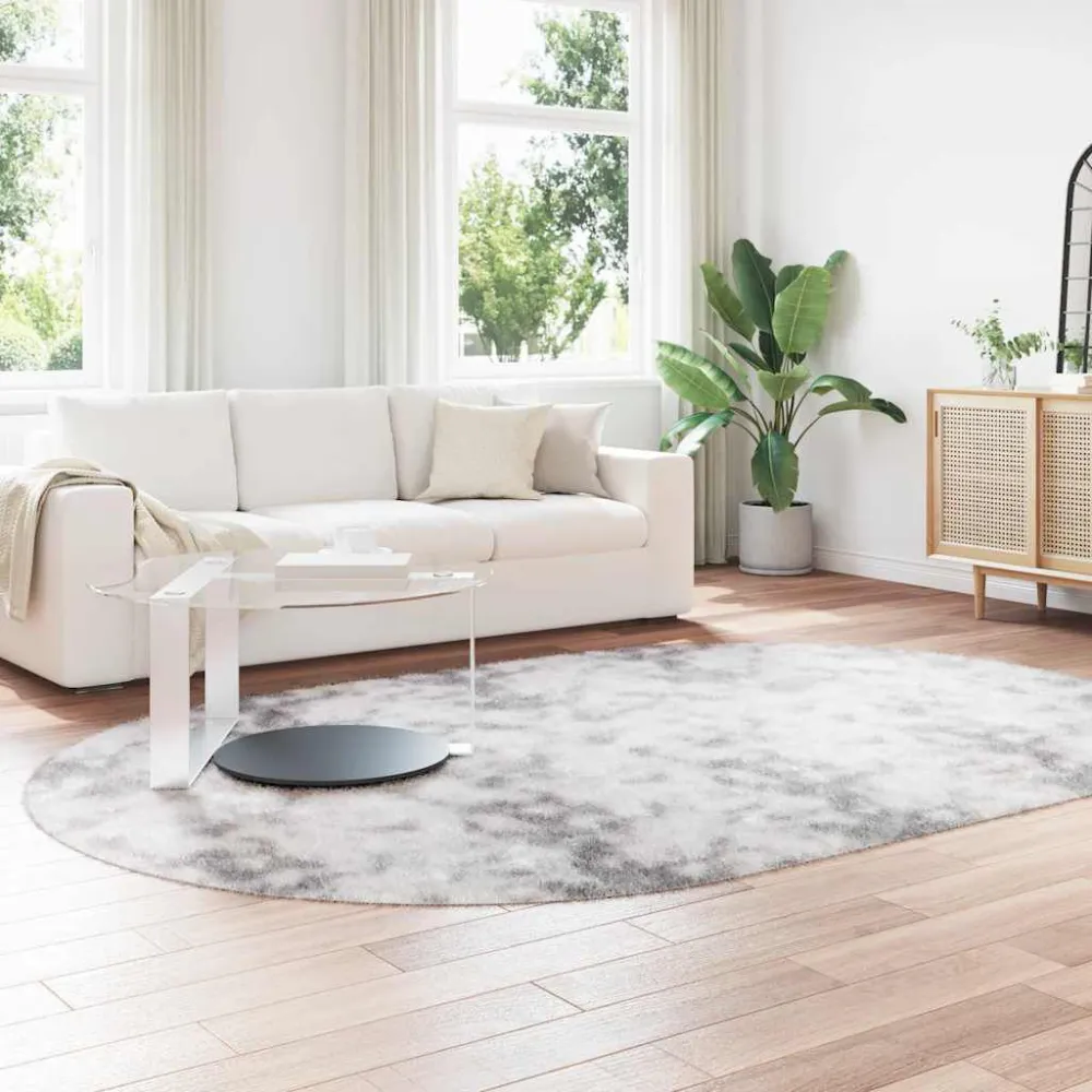 Tappeto Shaggy Pelo Vasto NAVARRA Grigio Argento 300x200 cm
