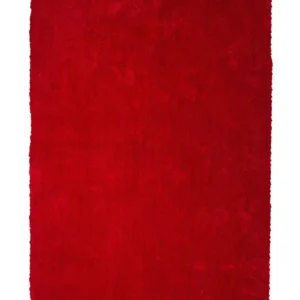 Tappeto shaggy rosso 140 x 200 cm DEMRE