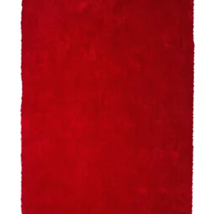 Tappeto shaggy rosso 140 x 200 cm DEMRE