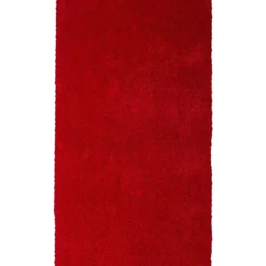 Tappeto shaggy rosso 80 x 150 cm DEMRE