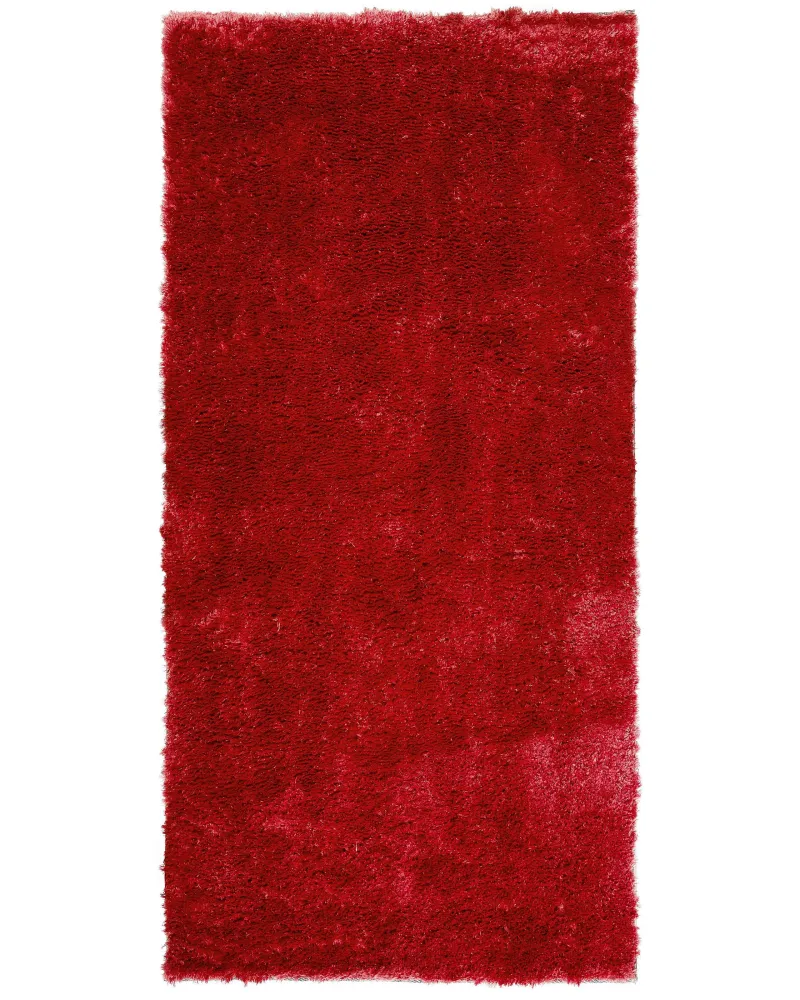 Tappeto shaggy rosso 80 x 150 cm EVREN