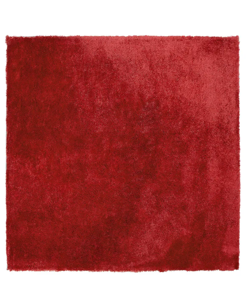 Tappeto shaggy rosso 200 x 200 cm EVREN