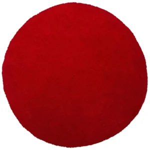 Tappeto shaggy rosso tondo ⌀ 140 cm DEMRE