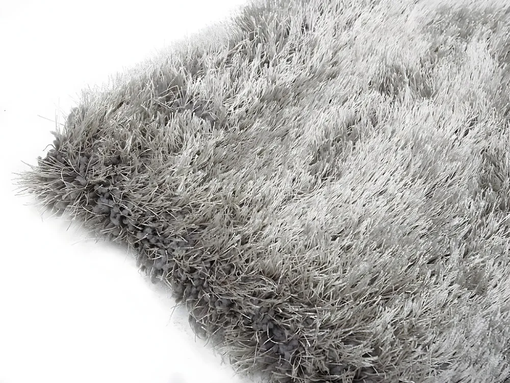 Tappeto shaggy turchese e grigio - poliestere - 160 x 230 cm PIETRA
