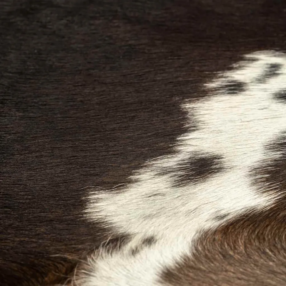 Tappeto Vera Pelle Bovina Nero 150x170 cm