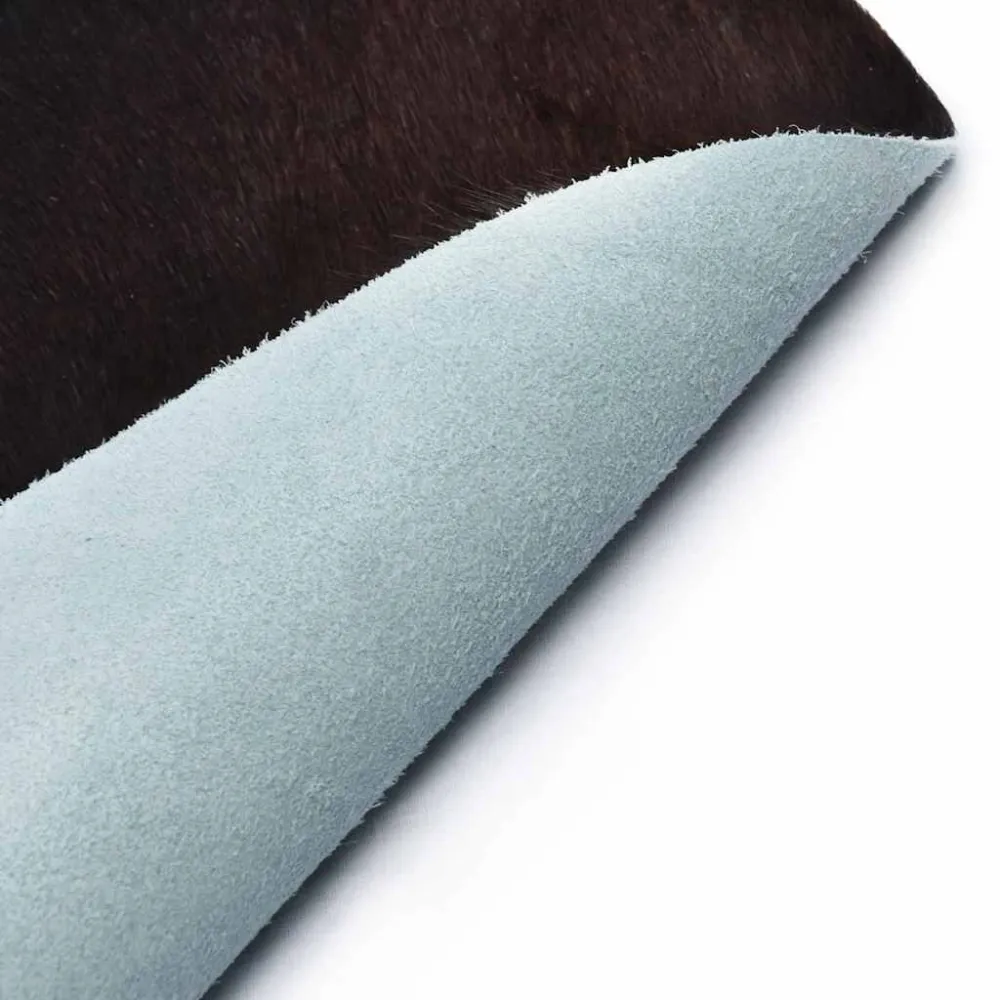 Tappeto Vera Pelle Bovina Nero 150x170 cm