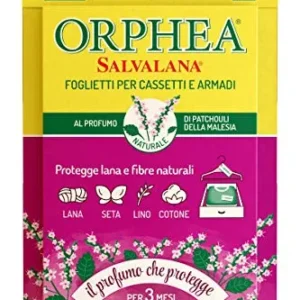 ORPHEA Patchouli Salvalana, Cassetti E Armadi 12 foglietti, Fragranza...