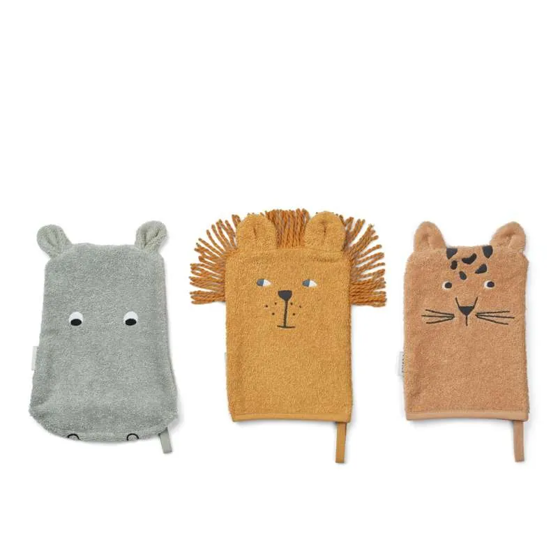 Liewood Sylvester Salviettine lavabili - 3-pack - Safari Mix