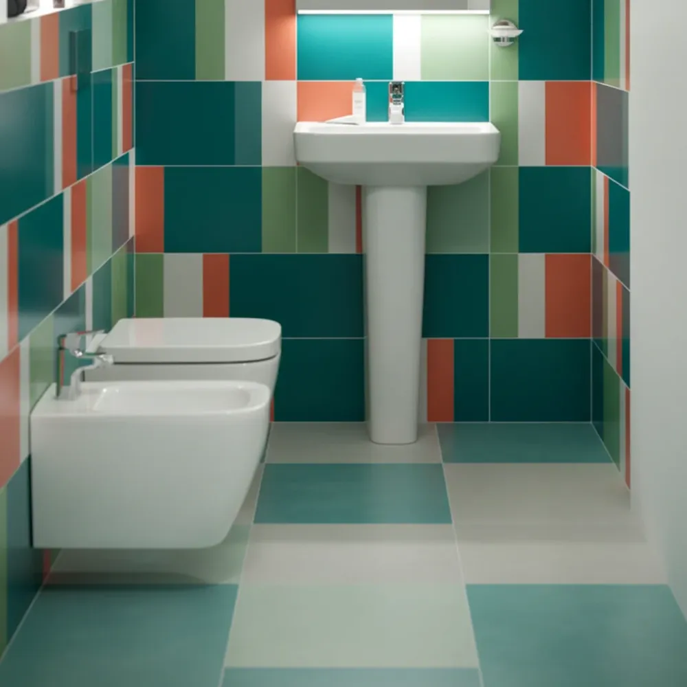 Sanitari sospesi per bagni piccoli senza Brida RimLS+ Ideal Standard I.Life S WC+Bidet+Sedile Normal Close T459201+T459301...