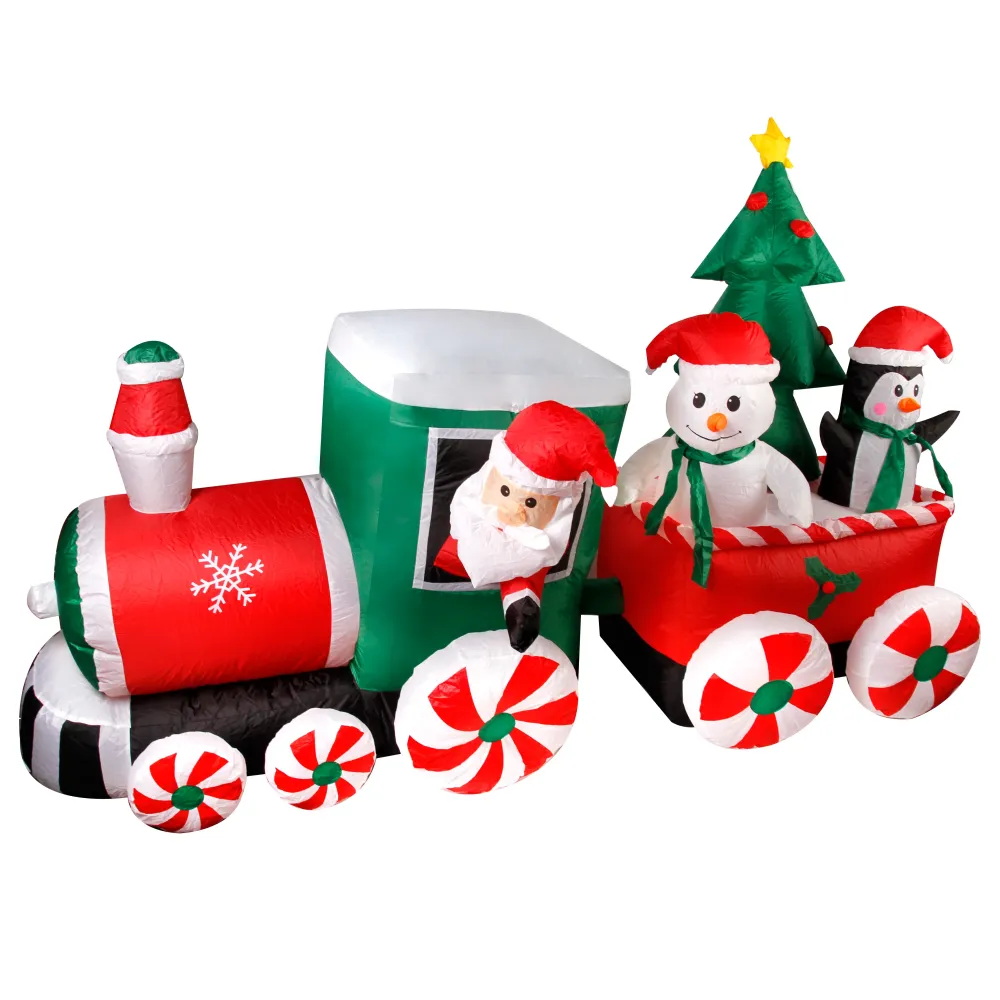 Treno gonfiabile di Babbo Natale LED impermeabile