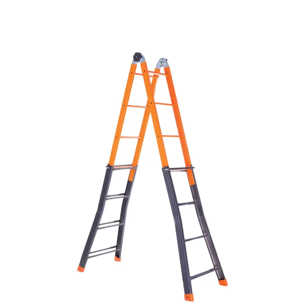 Scala Telescopica Brixo Giraffa 4+4 Acciaio EN131 Multifunzione