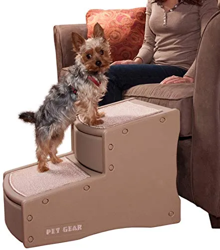 Pet Gear - Scalini per animali domestici 2 scalini, Marrone chiaro