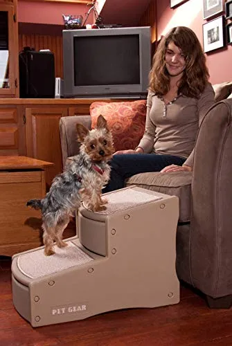 Pet Gear - Scalini per animali domestici 2 scalini, Marrone chiaro