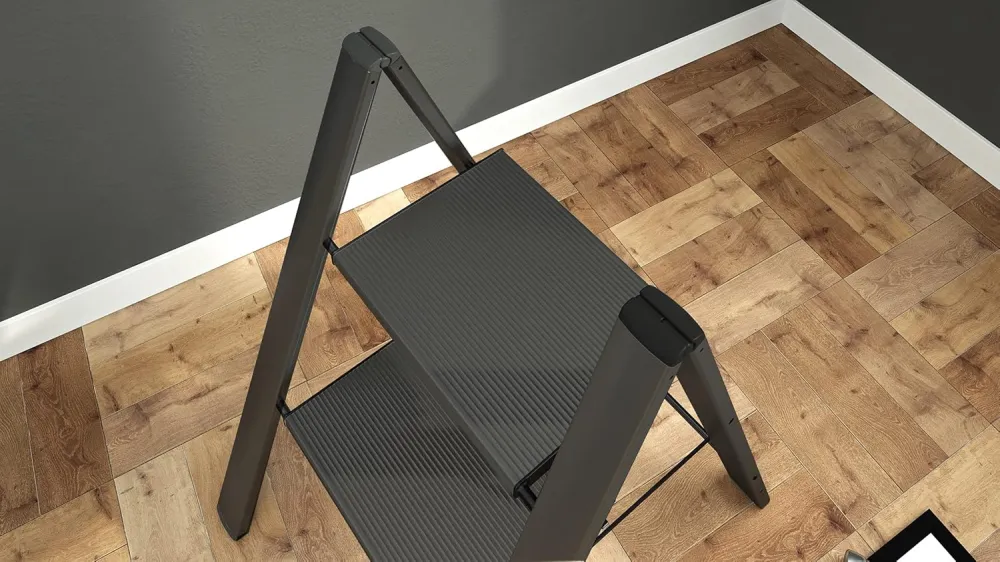 Colombo Leonardo 2 - Scala pioli, Scaletta 2 gradini, Scaletta Pieghevole, Scaletta alluminio, fino 150 kg antiscivolo, sc...