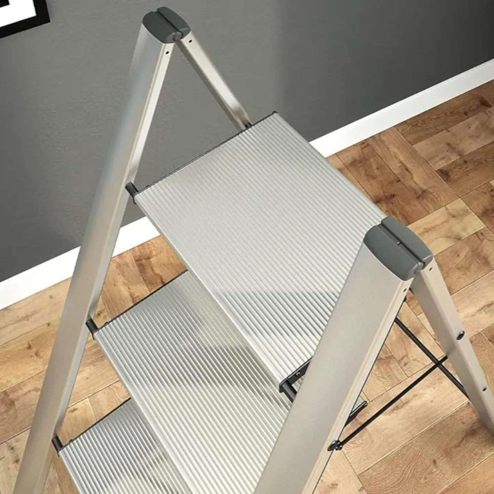 Colombo Leonardo 3 - Sgabello alluminio, scaletta pieghevole, 3 gradini