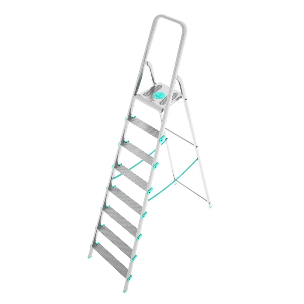 Colombo LIBELLULA - Scala pioli, 8 gradini, Scaletta Domestica Pieghevole, Altezza 174 cm, Portata max 150kg, Scaletta all...