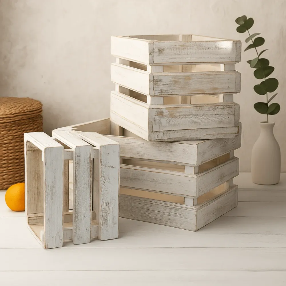 Set di 3 Scatole Frutta – Sbiancato