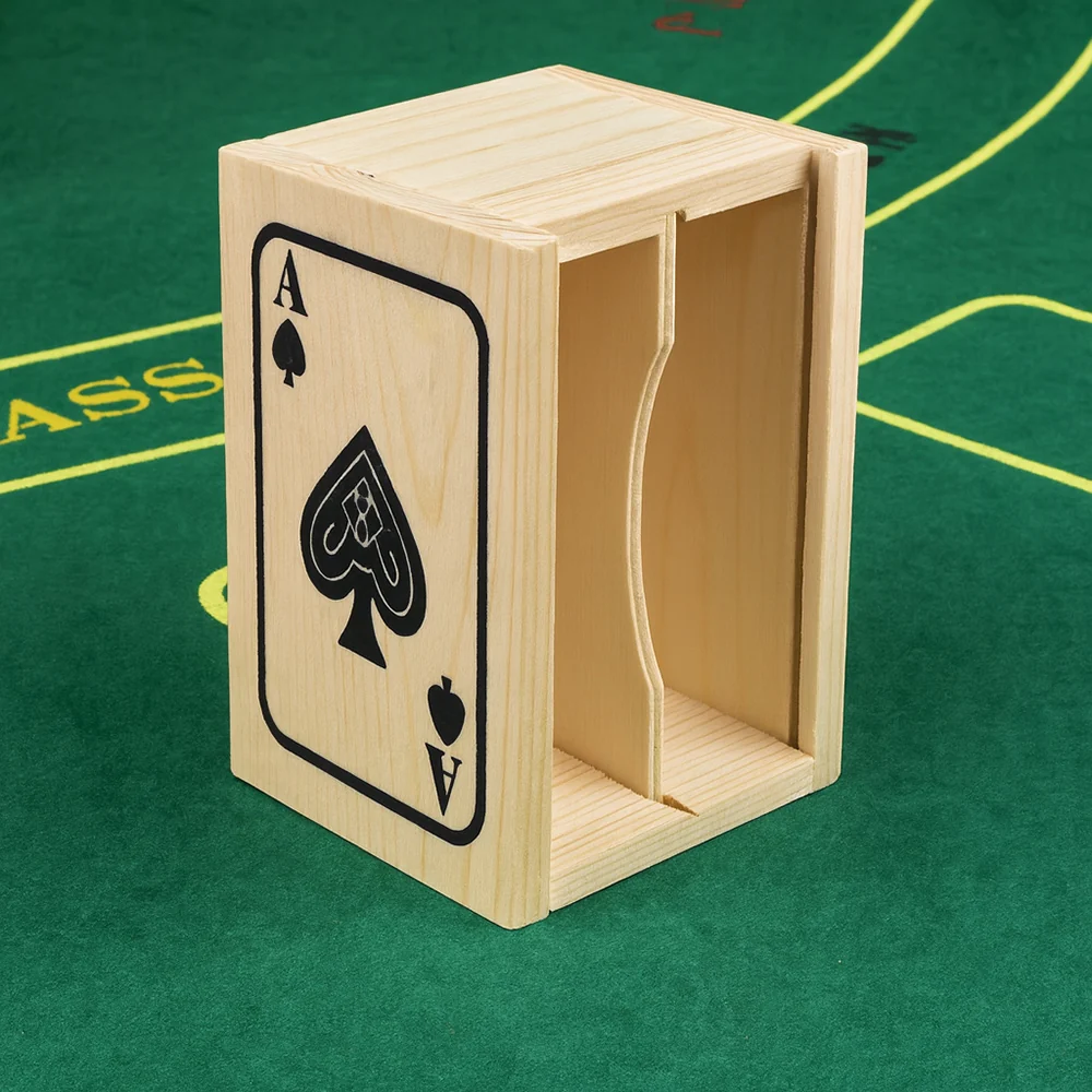 Scatola per carte da gioco legno cofanetto per 1 mazzo di carte