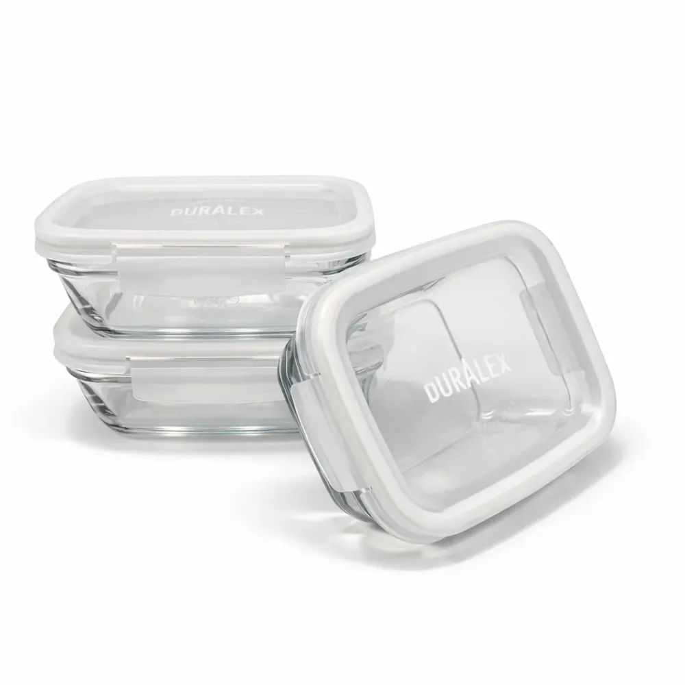 Freshbox - Contenitore con coperchio bianco e alette 1,1 L