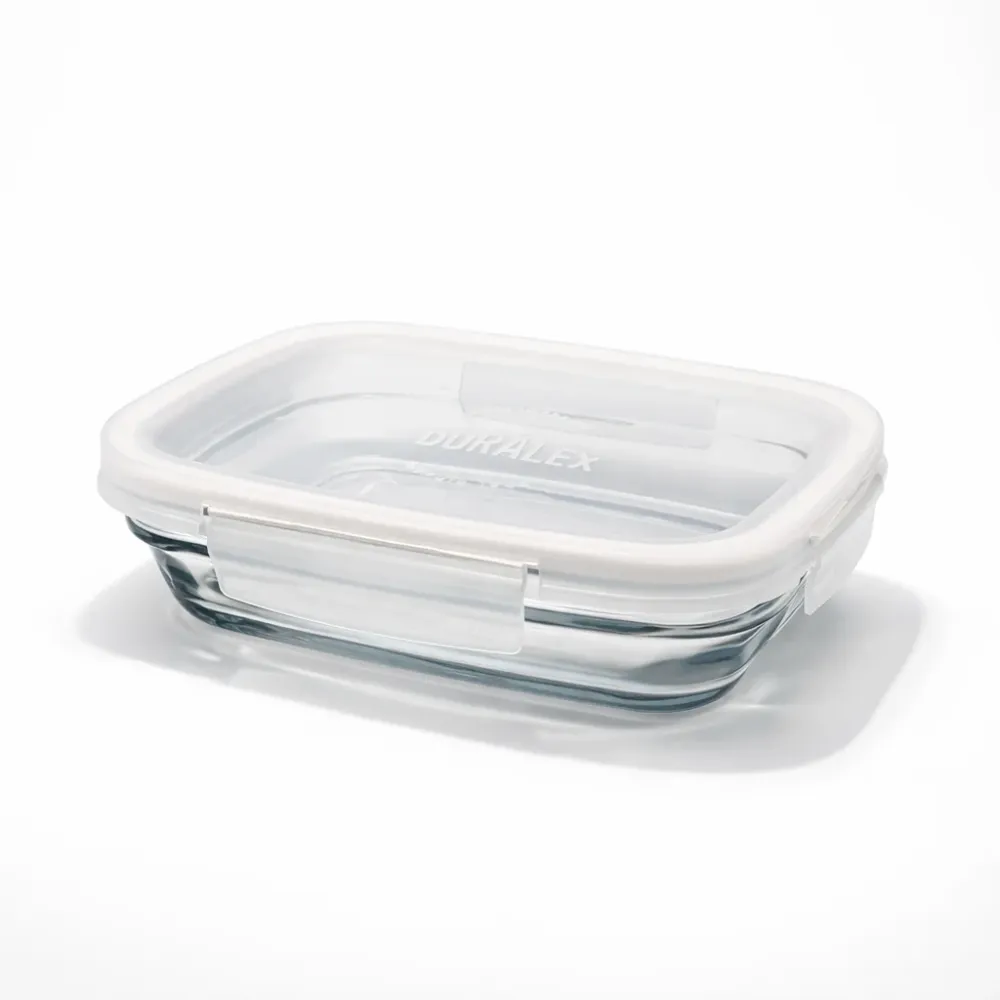 Freshbox - Contenitore con coperchio bianco e alette 0,8 L