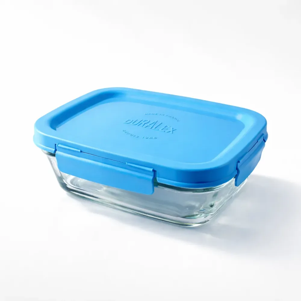 Freshbox - Contenitore con coperchio blu e alette 1,1 L