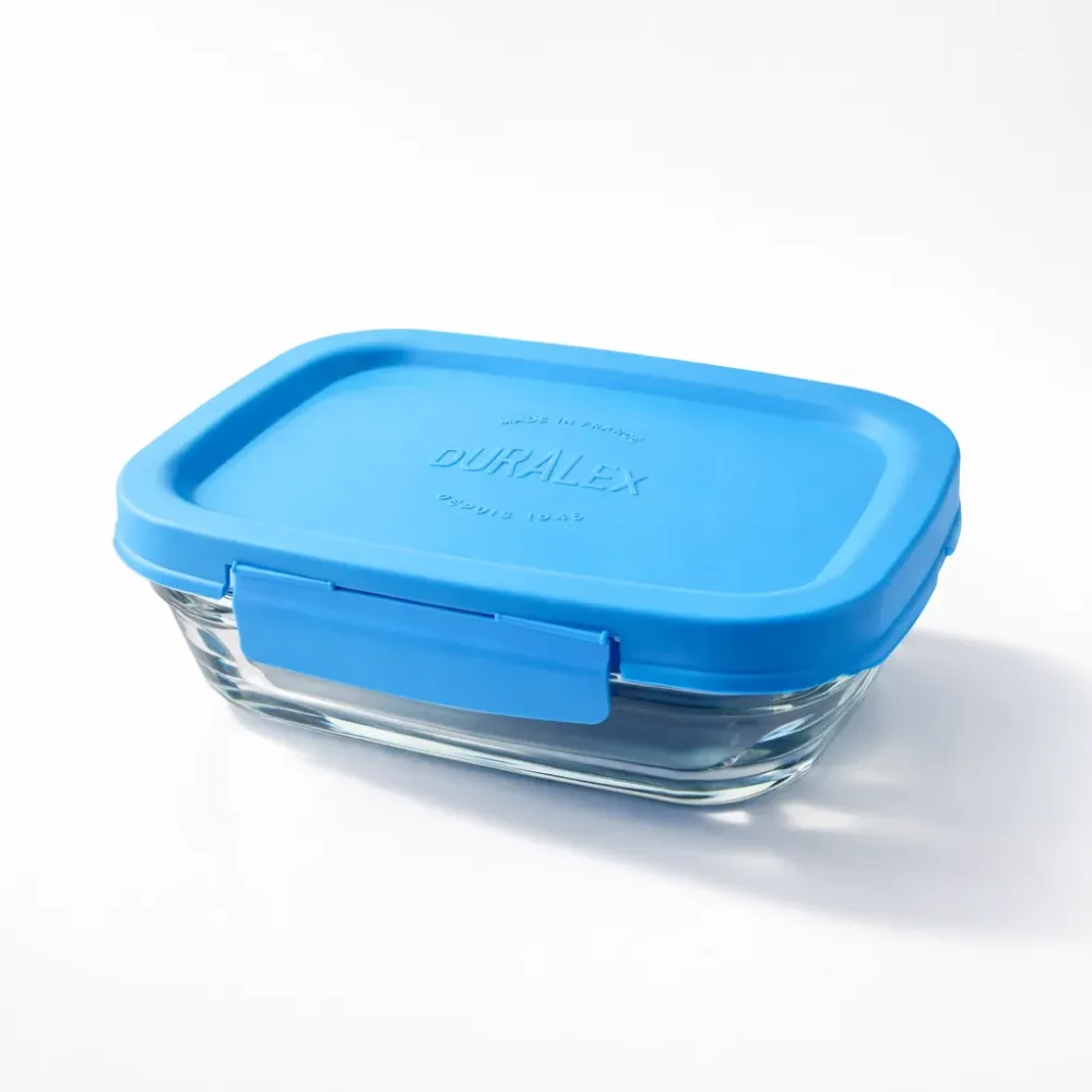 Freshbox - Contenitore con coperchio blu e alette 0,8 L