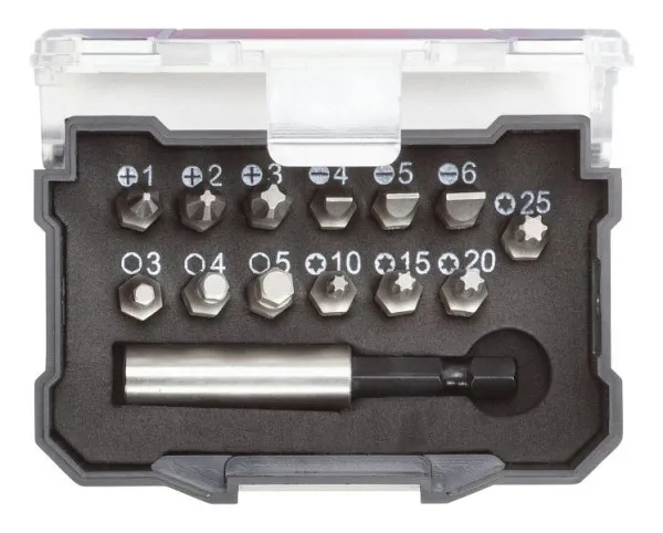 Adattatore per Prese Multiple GEDORE scatola portainserti rossa 1/4 PH + SL + TX + esagono + portainserti 14 pezzi 3301347