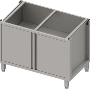 Adattatore per Prese Multiple Stalgast scatola base acciaio inox versione 2.0 per gambe/telaio zoccolo con ante battenti 9...