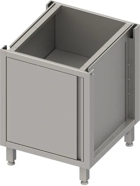 Carrello Trasporto Regolabile Stalgast scatola base acciaio inox versione 2.0 per gambe/telaio zoccolo con anta battente 6...
