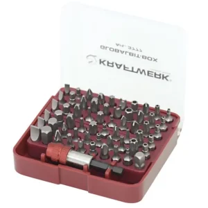 Certificato CE Scatola portainserti universale Kraftwerk 1/4" inserti 25 mm 61 pezzi con supporto magnetico cambi...