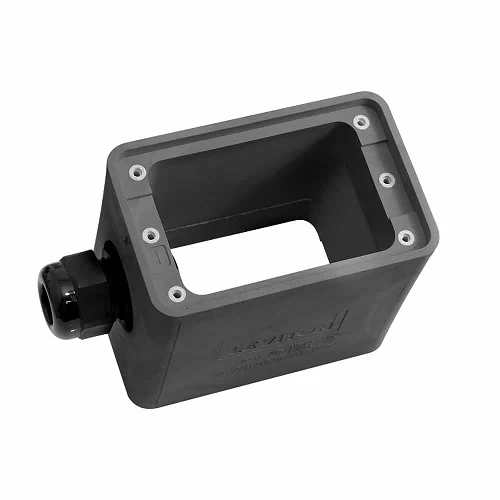 Leviton Single-Gang Mobile Outlet Box Black 3059-1E Kit Completo di Collegamento