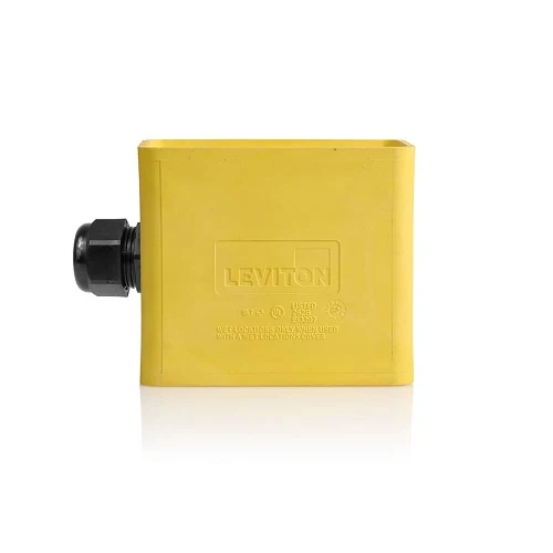 Leviton Single-Gang Portable Outlet Box Giallo oro 3059-1Y