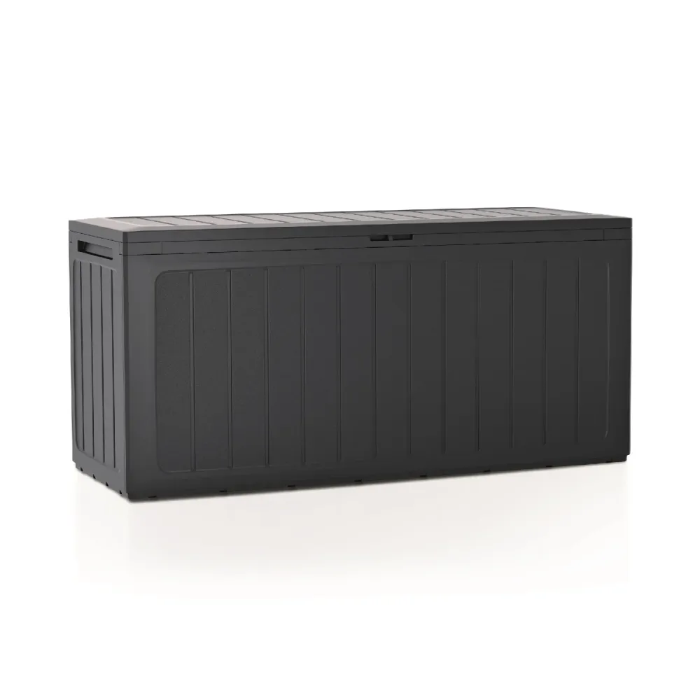 Scatola da giardino scatola da immagazzinaggio Boardebox MBBL280-S433, 280l, antracite con 4 Ruote Pieno Gomma