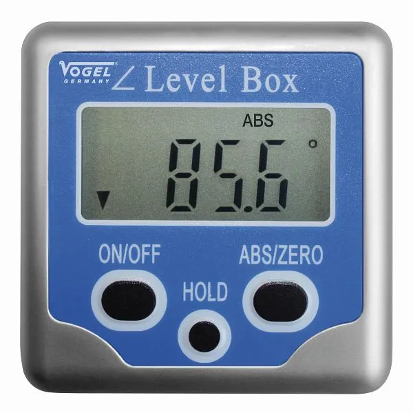 Sensore angolare digitale Vogel Germany IP54 scatola smussata e scatola di livello + - 180 ° 50 x 50 x 32 mm 320010 con Co...