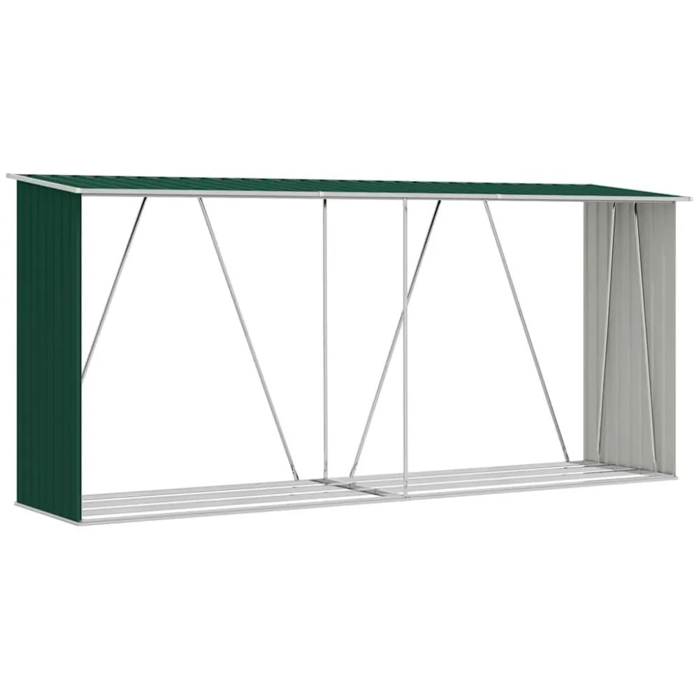 Sensore di Livello Olio Capannone da Giardino Acciaio Zincato 330x84x152cm Verde