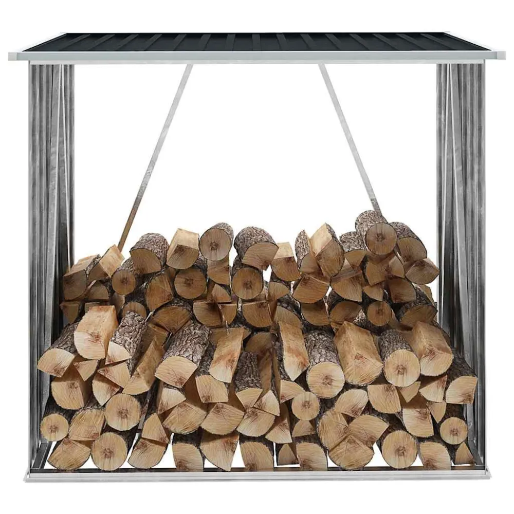 Supporto Antivibrazioni Gomma Capannone da Giardino Acciaio Zincato 163x83x154cm Antracite