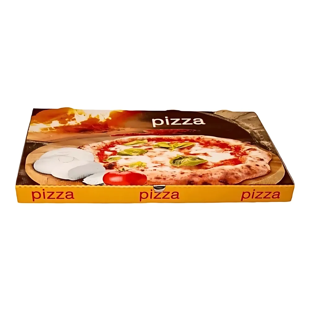 Scatole per pizza box cartone 50 pz da 34x56 H 4,5 cm per asporto di pizza cibi caldi e freddi