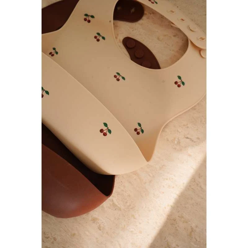 Konges Sløjd Hagesmække - Silikone - 2-pak - Cherry/Mocca Materiale Sintetico