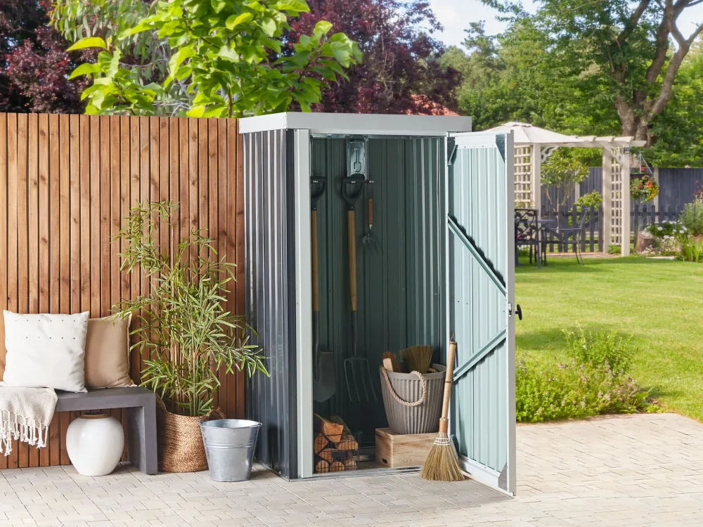 Steel Garden Shed Grey UMBRIA