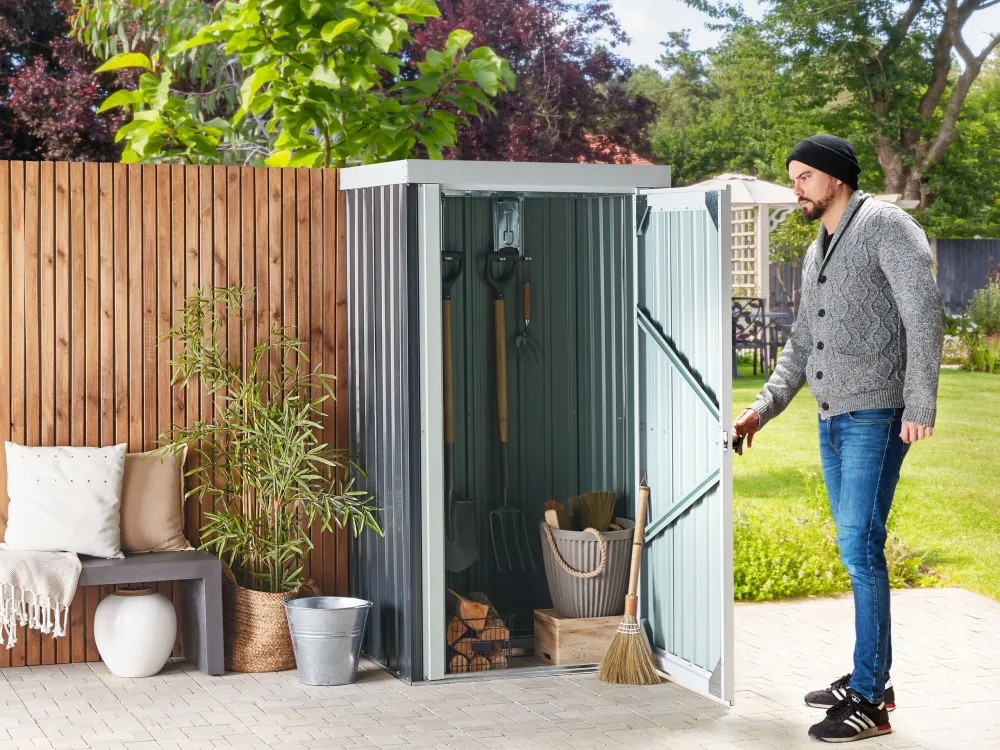 Steel Garden Shed Grey UMBRIA