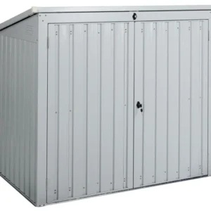 Steel Garden Storage Shed White MOENA