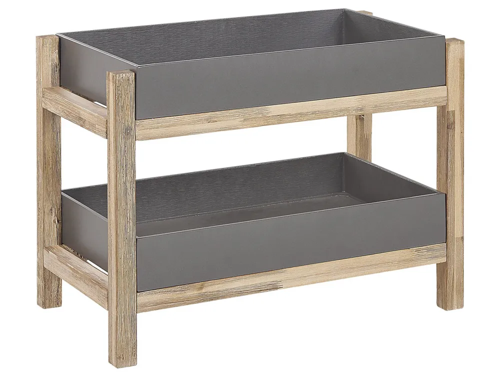 2 Tier Faux Concrete Shelf Grey OLIENA con Garanzia