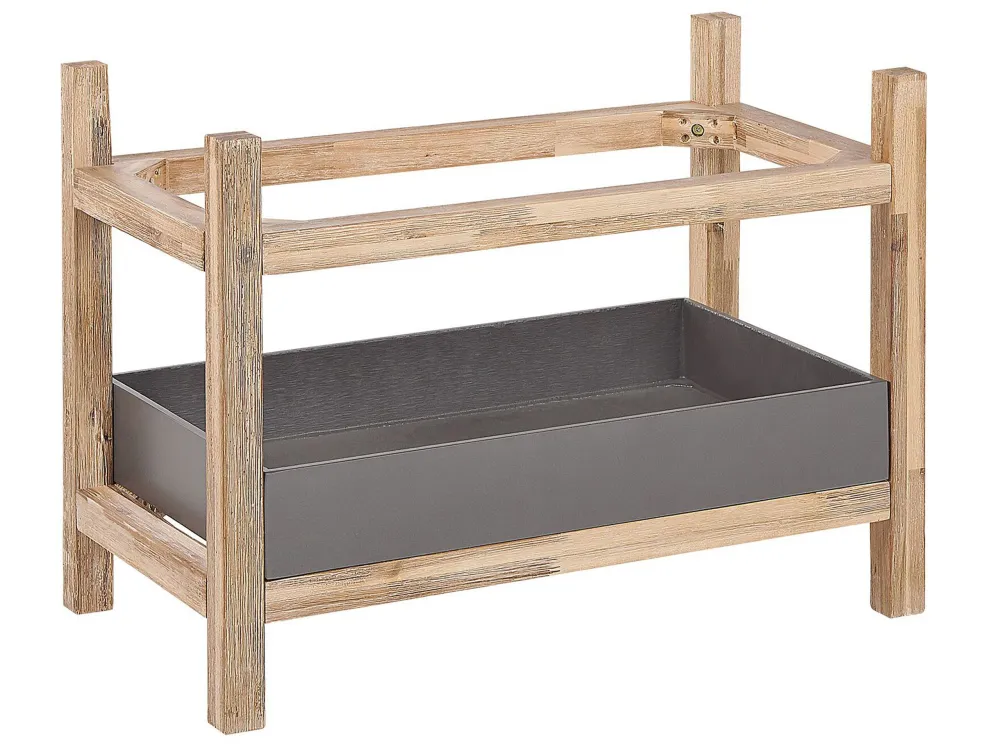 2 Tier Faux Concrete Shelf Grey OLIENA con Garanzia