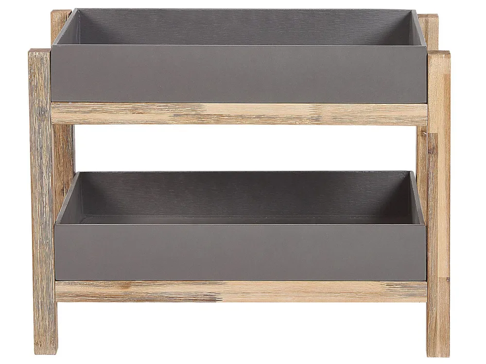 2 Tier Faux Concrete Shelf Grey OLIENA con Garanzia