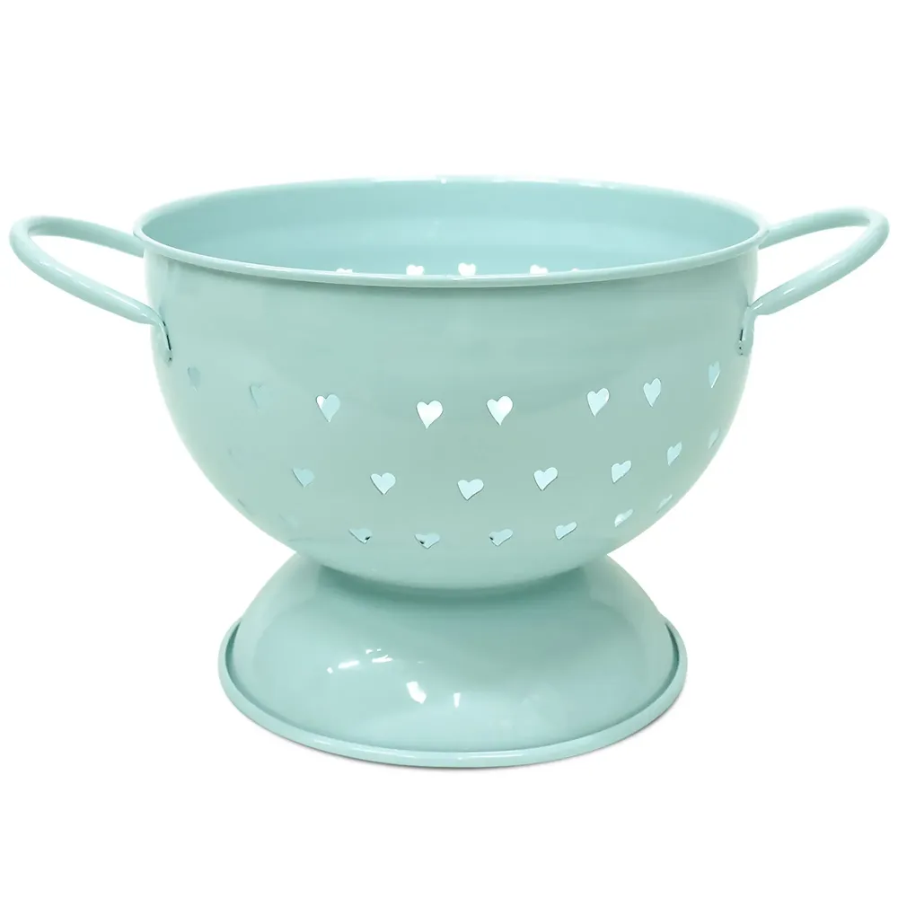 Scolapasta Isabelle Rose stile retrò con manici Shabby chic e fori cuori 6937