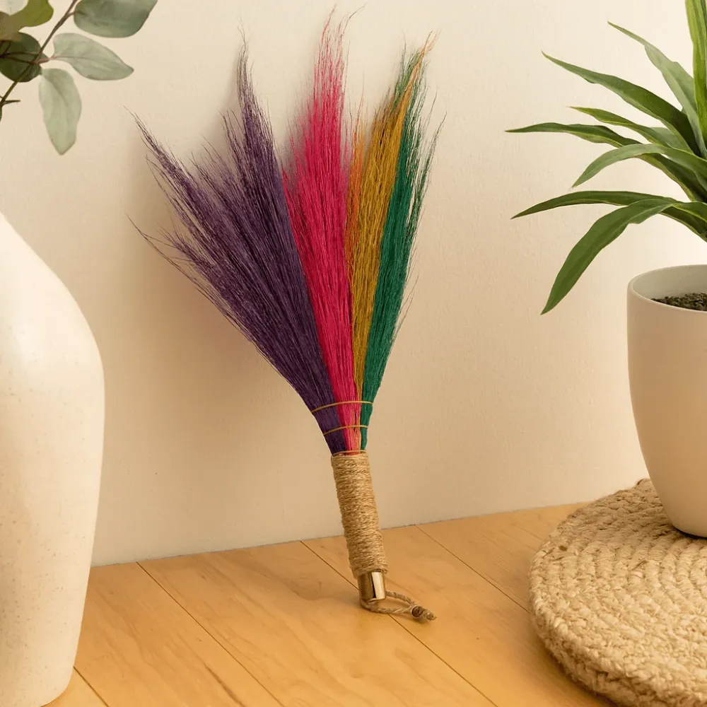 Set di 4 scope di erba di pampas colori arcobaleno